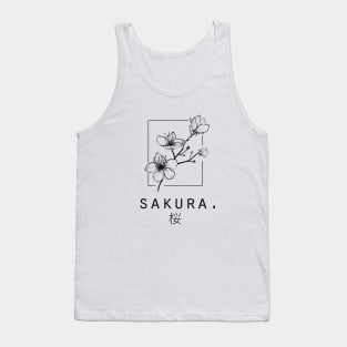 "Sakura" Cherry Blossom Japanese Minimalist/Simple Design Tank Top